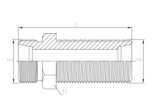 Переходник переборочный Metric (MPGN-L/6C) Ш-Ш