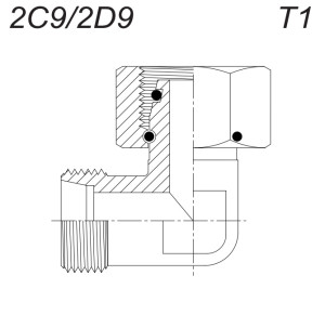 Адаптер Metric (MTD-L/2C9) Угловой 90° Г-Ш