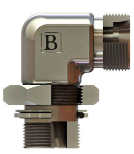 Угловой BSP-METRIC с контр. гайкой 90° (Ш-Ш) RMKD-L