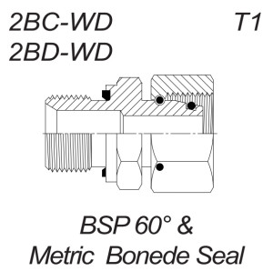 Адаптер BSP - Metric (RMTR-L/2BC-WD) Г-Ш