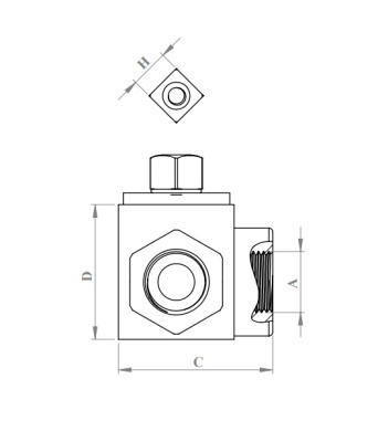 Шаровой 3-ходовой кран BSP тип-L