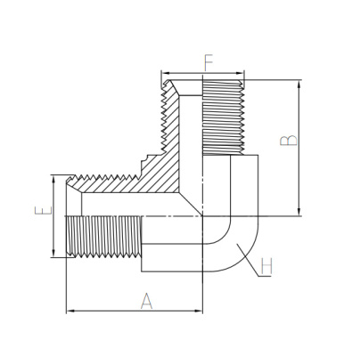Гидравлические адаптеры Адаптер BSPT-BSP (NRD) Угловой 90° Ш-Ш