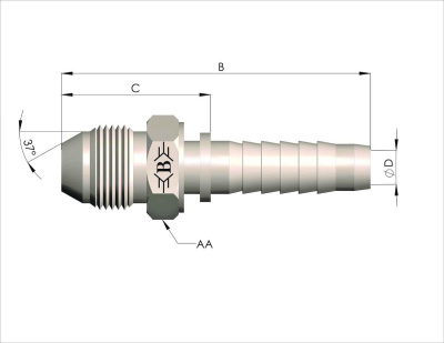 Фитинг JIC (ш) WE (гидравлика)