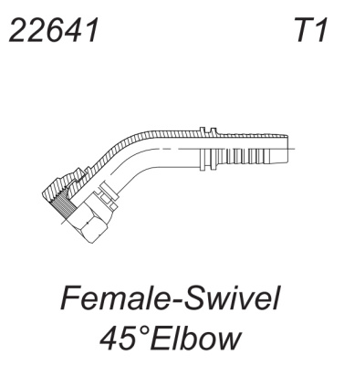 Фитинг BSP (RS45) 45° с накидной гайкой (гидравлика)