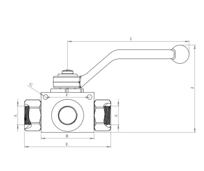 Шаровой 3-ходовой кран BSP тип-L