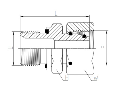 Гидравлические адаптеры Адаптер BSP - Metric (RMTR-L/2BC-WD) Г-Ш