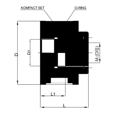 Стальной Поршень винтового типа 1040 / 1050 с уплотнениями