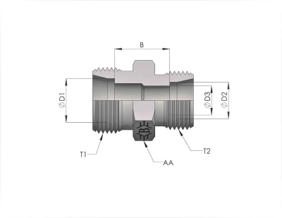 Гидравлические адаптеры Metric-Metric (Ш-Ш) MMON-L