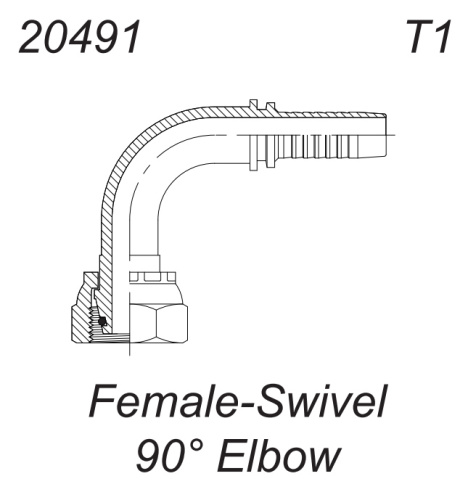 Фитинг DKO-L (MSO90-L)  90° с накидной гайкой (гидравлика)