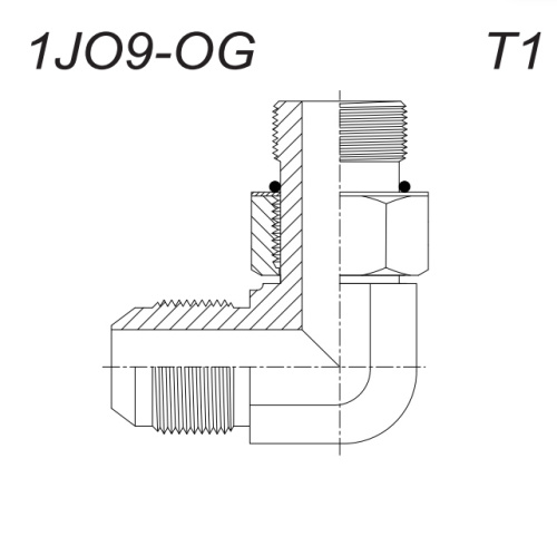Гидравлические адаптеры Адаптер JIC (UNF) (WWKD) Угловой с контр. гайкой 90° Ш-Ш
