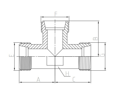 Гидравлические Тройник Metric (MT-L/AC) Ш-Ш-Ш