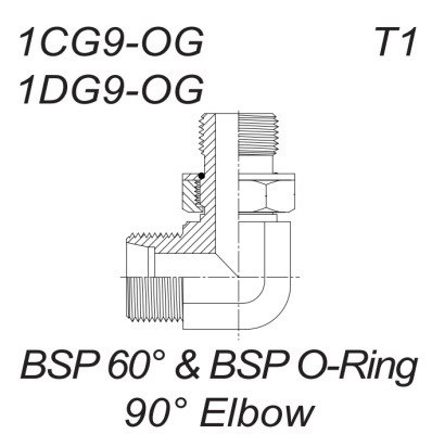 Гидравлические адаптеры Адаптер  BSP-Metric (RMKD-L) угловой с контр. гайкой 90°