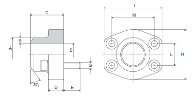 Фланец под приварку (стыкого типа) HPF-AKA (AFS ST) 3000 PSI