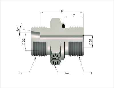 Гидравлические адаптеры BSP-Metric (Ш-Ш) RMNP-L