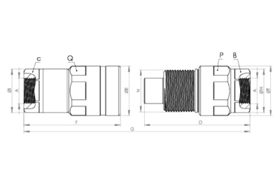БРС FF резьбовые Розетка (под давлением)