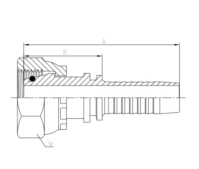 Фитинг DKO-S (MSOD-S) с накидной гайкой (гидравлика)
