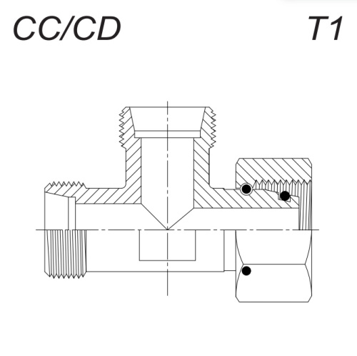 Гидравлические Тройник Metric (MYT-L/CC) Г-Ш-Ш