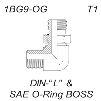 Гидравлические адаптеры Адаптер BSP (RRKD) Угловой с контр. гайкой 90° Ш-Ш