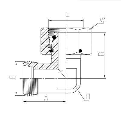 Гидравлические адаптеры Адаптер Metric (MTD-L/2C9) Угловой 90° Г-Ш