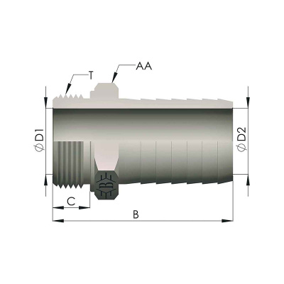 Гидравлические адаптеры Адаптер Всасывающий насоса BSP PER
