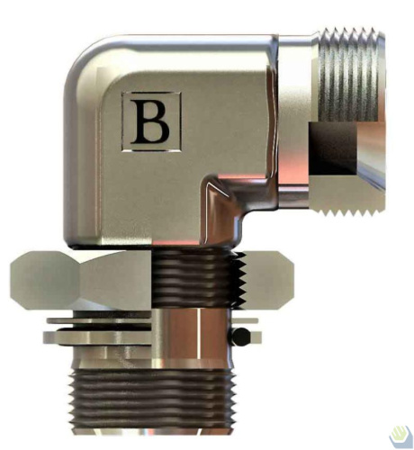 Гидравлические адаптеры Угловой BSP с контр. гайкой 90° (Ш-Ш) RRKD