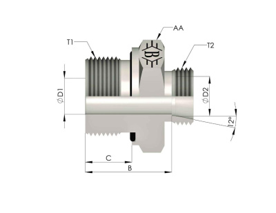 Гидравлические адаптеры Metric-Metric (Ш-Ш) MMBN-L