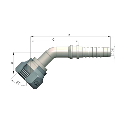 Фитинг BSP 45 RS45 (гидравлика)