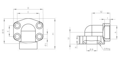 Ввертный фланец BSP SAE90 (3000)