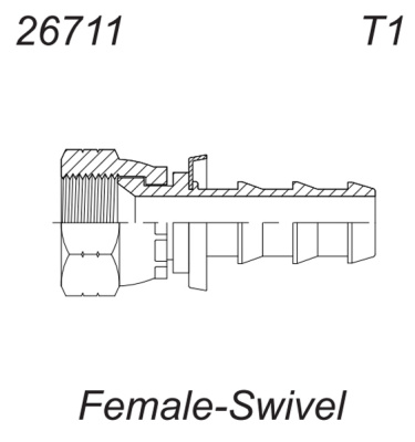 Фитинг UNF(JIC) (WSD) с накидной гайкой (гидравлика)