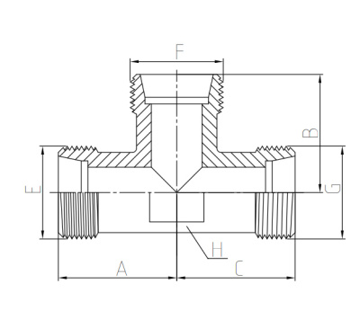 Гидравлические Тройник Metric (MT-S) Ш-Ш-Ш