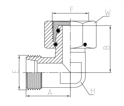 Гидравлические адаптеры Адаптер Metric (MTD-S/2D9) Угловой 90° Г-Ш