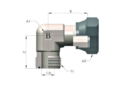 Гидравлические адаптеры Угловой ORFS 90° (Ш-Г) OTD