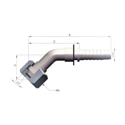 Фитинг DKOS 45 MSO45-S (гидравлика)