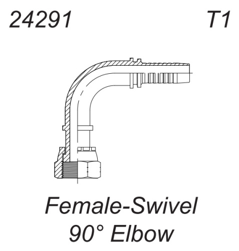 Фитинг ORFS (OS90) 90° с накидной гайкой (гидравлика)