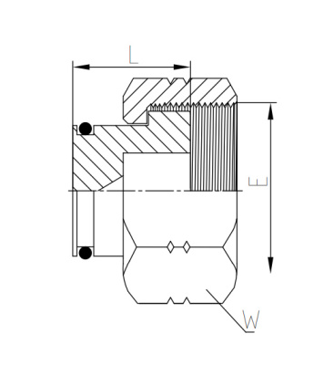 Гидравлические адаптеры Заглушка ORFS (OST) с накидной гайкой