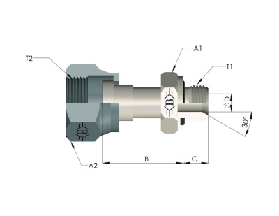 Гидравлические адаптеры BSP-ORFS (Ш-Г) ROTN