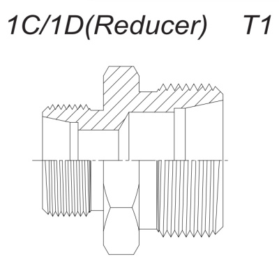 Гидравлические адаптеры Адаптер Metric (MMN-L/1C) METRIC 24° Ш-Ш