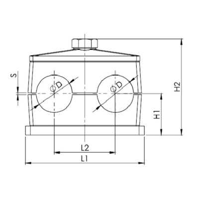Крепеж для труб Двойной