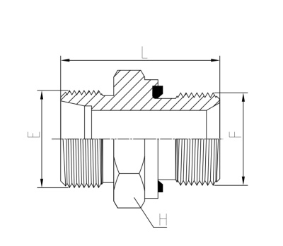 Гидравлические адаптеры Адаптер BSP (RMNP-L/1CB-WD) тип Е - Metric Ш-Ш