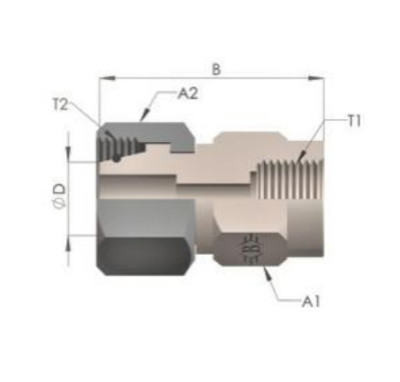 Адаптер для манометра с накидной гайкой DKO-L - Metric (Г-Ш)