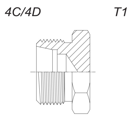 Гидравлические адаптеры Заглушка с Наружной Резьбой (MET-S/4D) METRIC 24°