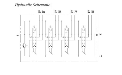 Моноблочный гидрораспределитель серии Р80 (1 секция)